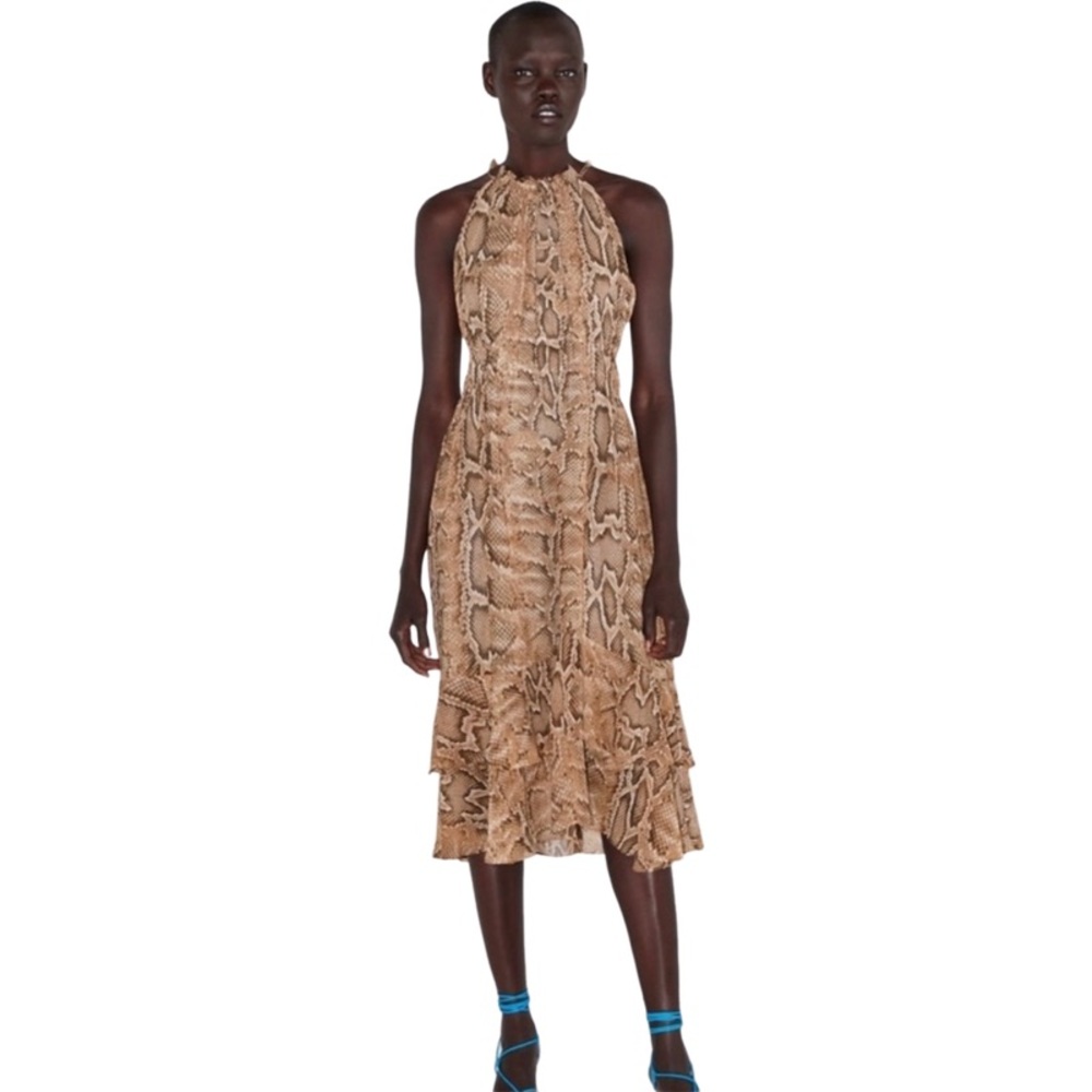 Zara Brown Midi Dress
